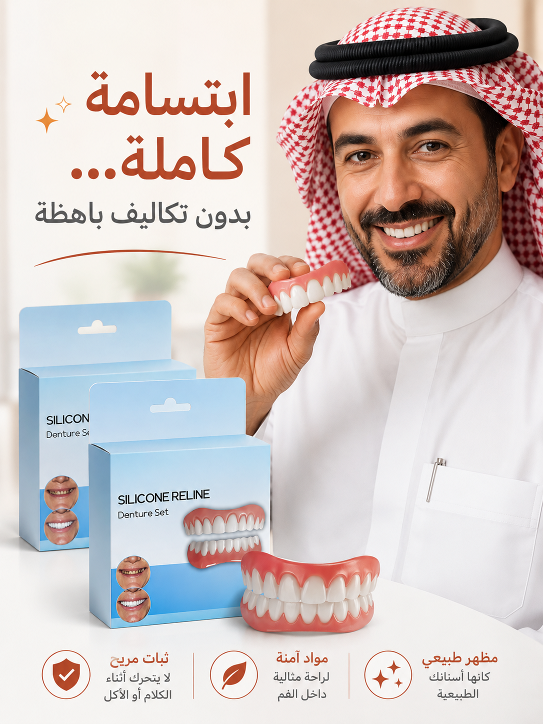 طقم الأسنان المرن لابتسامة طبيعية وثقة أكبر